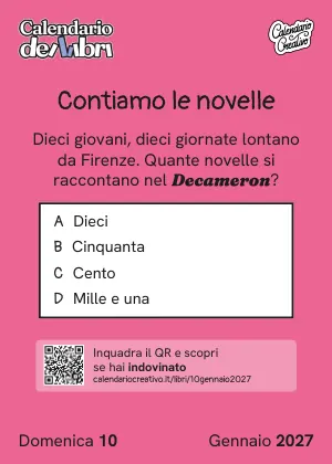 Foglio di domenica 10 gennaio 2027 del Calendario dei Libri 2027: Contiamo le novelle