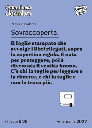 Foglio di giovedì 25 febbraio 2027 del Calendario dei Libri 2027: Sovraccoperta