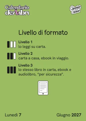 Foglio di lunedì 7 giugno 2027 del Calendario dei Libri 2027: Livello di formato