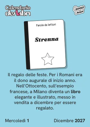 Foglio di mercoledì 1° dicembre 2027 del Calendario dei Libri 2027: Strenna